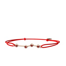 Aries Bileklik - Garnet 14 ayar rose altın bileklik #17490yx