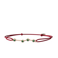 Yeşil kuvars 8 ayar rose altın bileklik