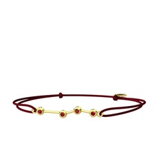 Aries Bileklik - Garnet 14 ayar altın bileklik #17ee6ga