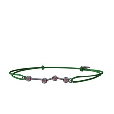 Aries Bileklik - Kök yakut 925 ayar siyah rodyum kaplama gümüş bileklik #17rv1tj