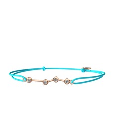 Aries Bileklik - Beyaz zirkon 18 ayar rose altın bileklik #18wwnmy