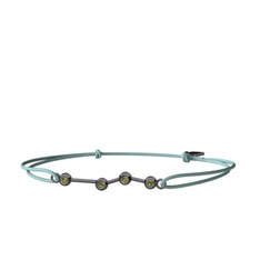 Aries Bileklik - Peridot 925 ayar siyah rodyum kaplama gümüş bileklik #19zaxsu