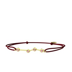 Aries Bileklik - Pembe kuvars 18 ayar altın bileklik #19zo3oa