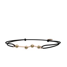 Peridot 925 ayar rose altın kaplama gümüş bileklik