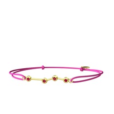 Aries Bileklik - Rodolit garnet 14 ayar altın bileklik #1am17gn