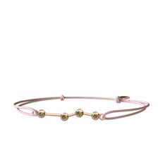 Peridot 14 ayar rose altın bileklik