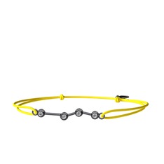 Aries Bileklik - Swarovski 925 ayar siyah rodyum kaplama gümüş bileklik #1bnceae