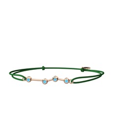 Aries Bileklik - Akuamarin 925 ayar rose altın kaplama gümüş bileklik #1bp5w3i