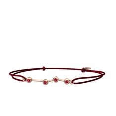 Aries Bileklik - Rodolit garnet 8 ayar rose altın bileklik #1bp925