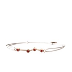 Aries Bileklik - Garnet 925 ayar rose altın kaplama gümüş bileklik #1e4qczu