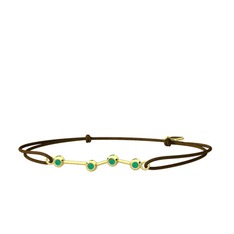 Kök zümrüt 18 ayar altın bileklik