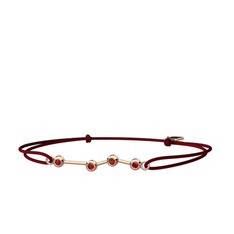 Aries Bileklik - Garnet 14 ayar rose altın bileklik #1fi0xy3