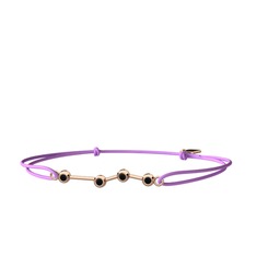 Siyah zirkon 14 ayar rose altın bileklik