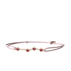 Aries Bileklik - Rodolit garnet 8 ayar rose altın bileklik #1gi9ed1