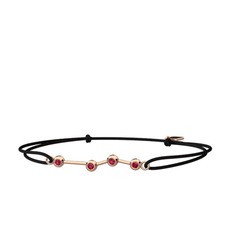 Aries Bileklik - Rodolit garnet 925 ayar rose altın kaplama gümüş bileklik #1gnhms