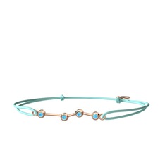 Akuamarin 8 ayar rose altın bileklik