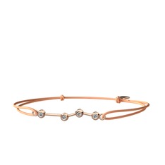 Aries Bileklik - Beyaz zirkon 18 ayar rose altın bileklik #1j5x3uk