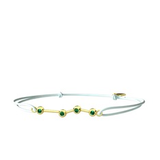 Yeşil kuvars 8 ayar altın bileklik