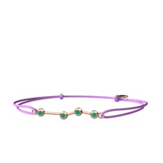 Aries Bileklik - Kök zümrüt 925 ayar rose altın kaplama gümüş bileklik #1kpxnsn