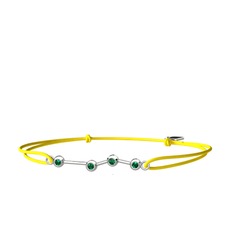 Aries Bileklik - Yeşil kuvars 14 ayar beyaz altın bileklik #1mdqbuq