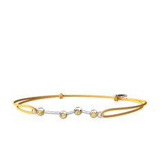 Aries Bileklik - Sitrin 8 ayar beyaz altın bileklik #1p2n66f