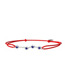 Lab safir 18 ayar beyaz altın bileklik