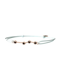 Aries Bileklik - Siyah zirkon 925 ayar rose altın kaplama gümüş bileklik #1rkljuf