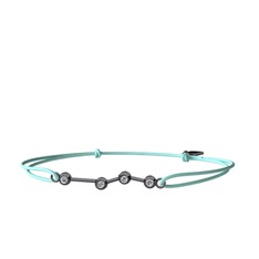 Aries Bileklik - Swarovski 925 ayar siyah rodyum kaplama gümüş bileklik #1tuy81o