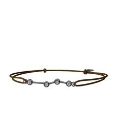 Aries Bileklik - Beyaz zirkon 925 ayar siyah rodyum kaplama gümüş bileklik #1u5x9l2