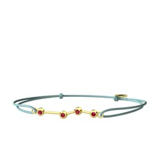 Rodolit garnet 925 ayar altın kaplama gümüş bileklik