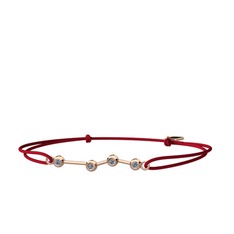 Aries Bileklik - Pırlanta 925 ayar rose altın kaplama gümüş bileklik (0.144 karat) #1xaitu3