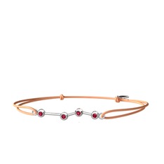 Aries Bileklik - Rodolit garnet 8 ayar beyaz altın bileklik #1xall9k