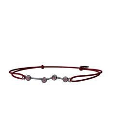 Aries Bileklik - Kök yakut 925 ayar siyah rodyum kaplama gümüş bileklik #1xphfo8