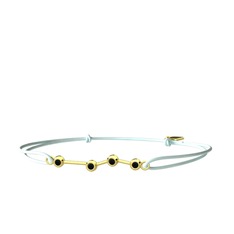 Aries Bileklik - Siyah zirkon 8 ayar altın bileklik #3grybm