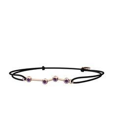 Aries Bileklik - Ametist 925 ayar rose altın kaplama gümüş bileklik #3kqmyn