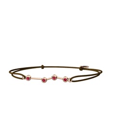 Rodolit garnet 925 ayar rose altın kaplama gümüş bileklik