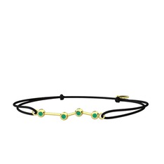 Kök zümrüt 925 ayar altın kaplama gümüş bileklik