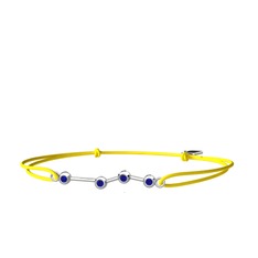 Aries Bileklik - Lab safir 14 ayar beyaz altın bileklik #5w28xl