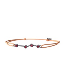 Aries Bileklik - Rodolit garnet 925 ayar siyah rodyum kaplama gümüş bileklik #6kr4xw
