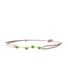 Aries Bileklik - Kök zümrüt 18 ayar altın bileklik #6ppo2p