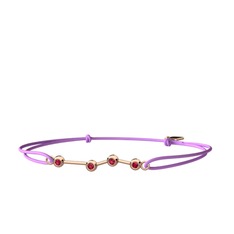 Aries Bileklik - Rodolit garnet 14 ayar rose altın bileklik #6y3w18