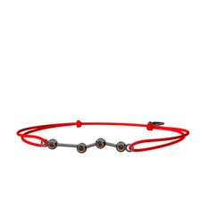 Aries Bileklik - Dumanlı kuvars 925 ayar siyah rodyum kaplama gümüş bileklik #7ji9zz