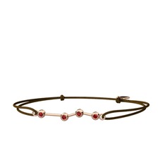 Aries Bileklik - Garnet 8 ayar rose altın bileklik #7kfkjm