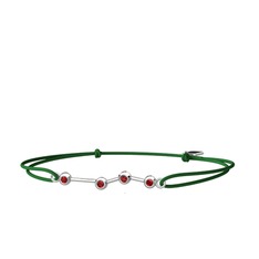 Aries Bileklik - Garnet 8 ayar beyaz altın bileklik #83c56q