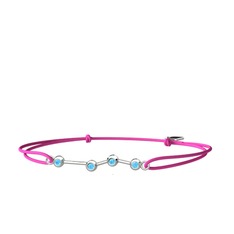 Aries Bileklik - Akuamarin 14 ayar beyaz altın bileklik #8eaudg