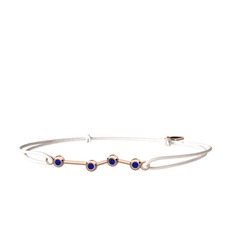 Aries Bileklik - Lab safir 925 ayar rose altın kaplama gümüş bileklik #8g4a8i