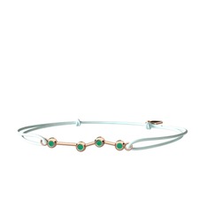 Kök zümrüt 8 ayar rose altın bileklik