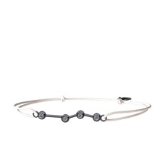 Aries Bileklik - Pırlanta 925 ayar siyah rodyum kaplama gümüş bileklik (0.144 karat) #9hadvw