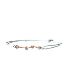 Aries Bileklik - Beyaz zirkon 8 ayar rose altın bileklik #9z9hwh
