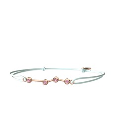 Pembe kuvars 8 ayar rose altın bileklik